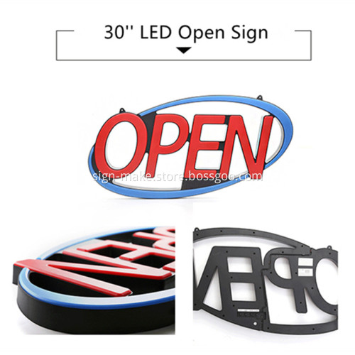 30'' LED Open Sign Light Box Large for Sale